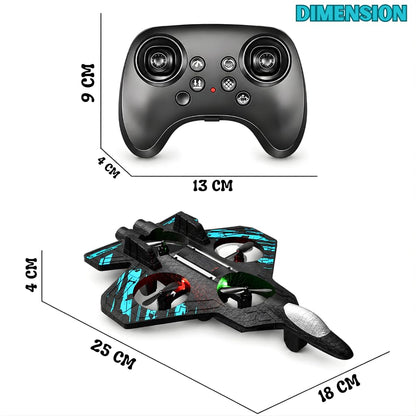 SkyStrike™ Mini Fighter Drone – LED Hand-Control Flying Toy
