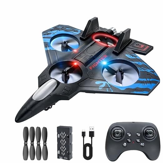 SkyStrike™ Mini Fighter Drone – LED Hand-Control Flying Toy