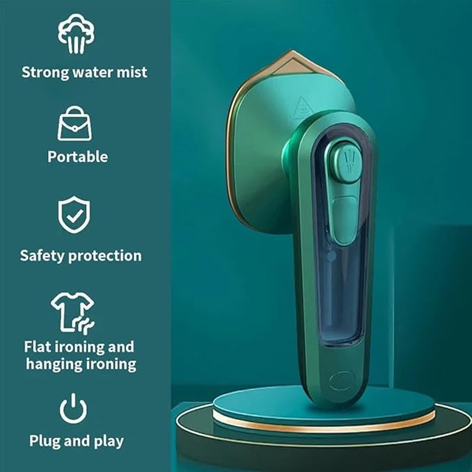 Portable Mini Steam Iron – 2-in-1 Dry & Steam Travel Iron