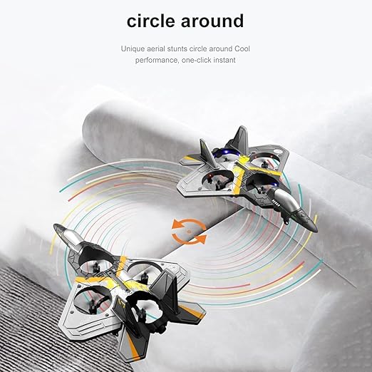SkyStrike™ Mini Fighter Drone – LED Hand-Control Flying Toy
