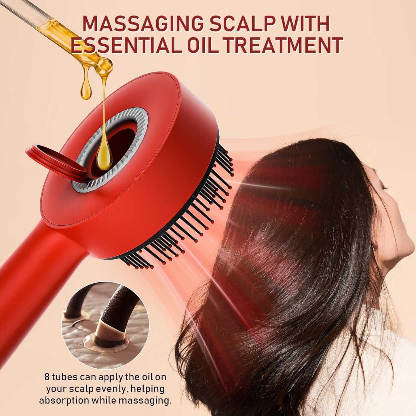 ScalpGlow™ 5-in-1 Electric Hair & Scalp Massager Brush