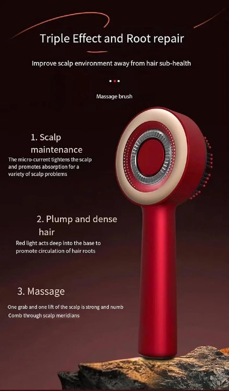 ScalpGlow™ 5-in-1 Electric Hair & Scalp Massager Brush
