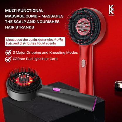 ScalpGlow™ 5-in-1 Electric Hair & Scalp Massager Brush
