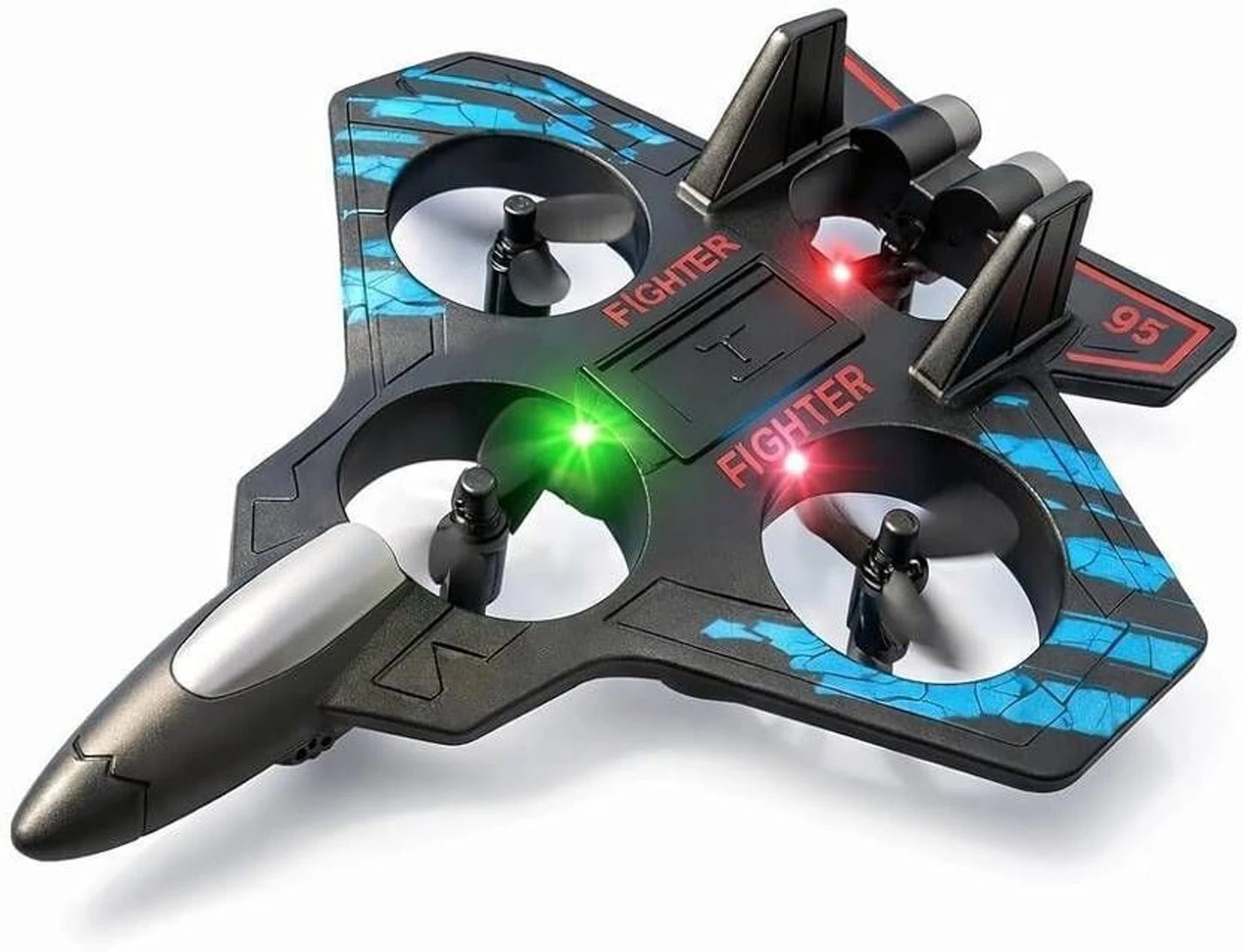 SkyStrike™ Mini Fighter Drone – LED Hand-Control Flying Toy